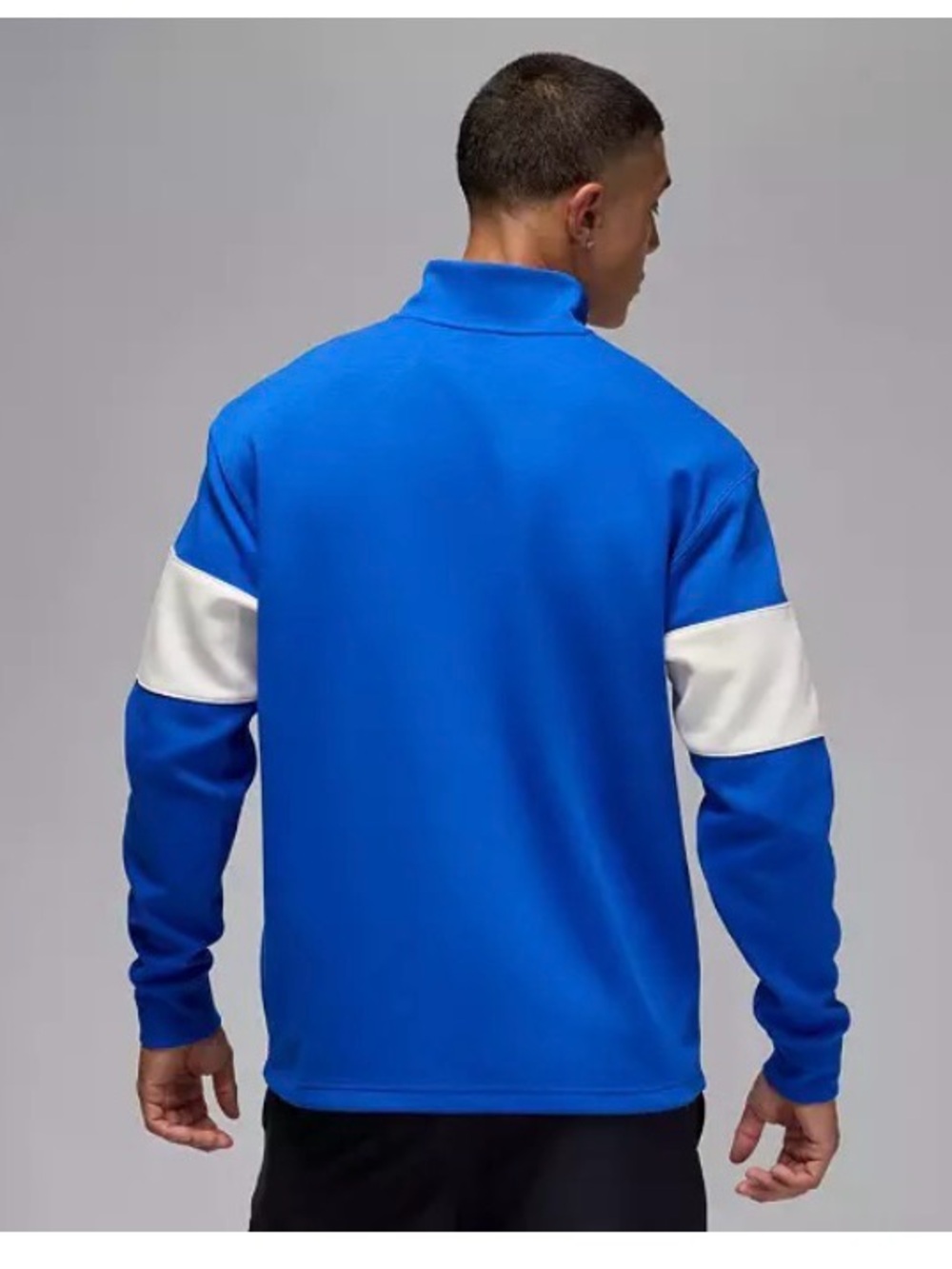 Nike Dri-fit Jordan Blue & White Zip-Front Sweatshirt - Picture 8 of 10